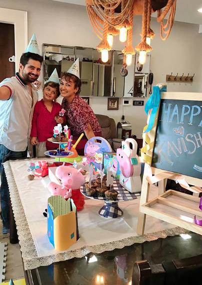 Karan Mehra, Nisha Rawal and Kavish Mehra